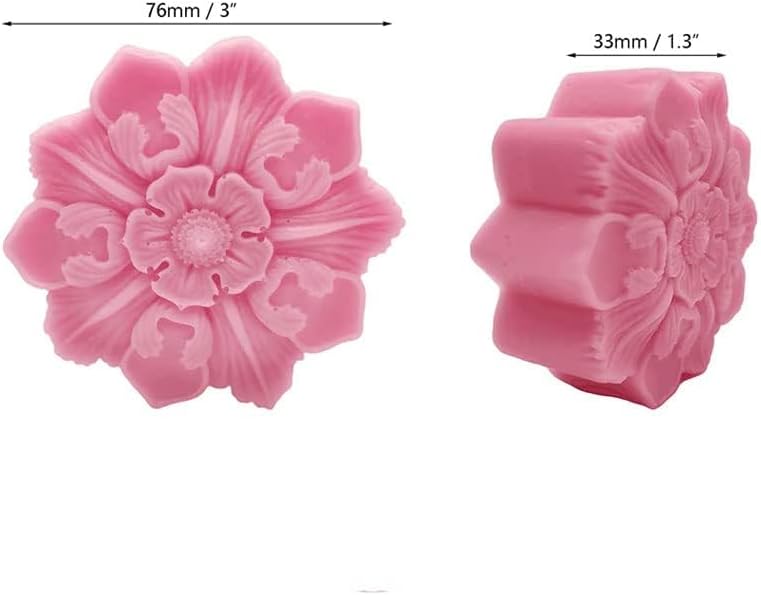 3D Silicone Soap Molds Flower Shape Silicone Mold for Soap Making Soap Bath Bomb Mold Shapes DIY Handmade Decorating Mould Tools