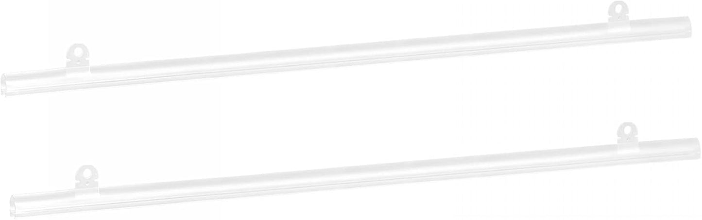 MECCANIXITY PVC Poster Hanger Rail Poster Strip Bar 80cm/31inch Clear with Clips for Poster, Map, 4 Set