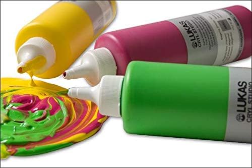 LUKAS CRYL Studio Artists Paint High Pigment Concentration Paint - 250 ml Bottle - Prussian Blue