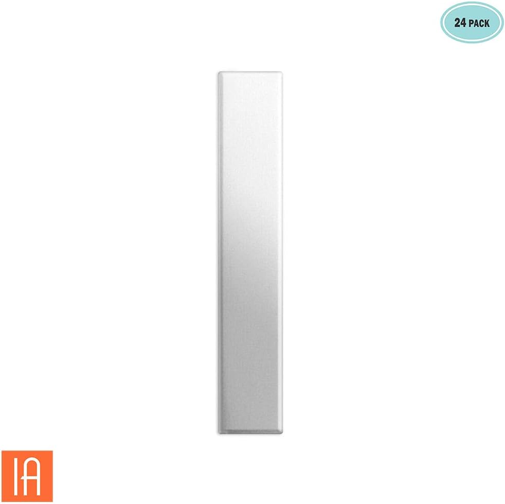 ImpressArt - Premium Metal Stamping Rectangle Blanks for Metal Stamping and Jewelry Making (24 Pack) (1/4" x 1 1/2" Rectangle Strip, Alkeme)