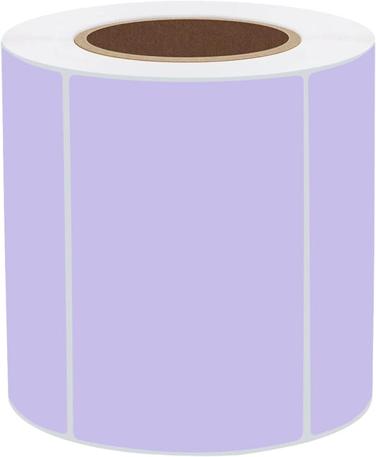 STARLIBOO 3x2 inch Direct Thermal Label Stickers for Barcode, Address, Compatible with Rollo Label Printer & Zebra Desktop Printers (Purple)