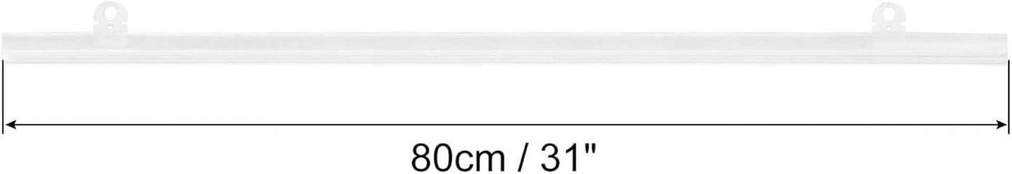 MECCANIXITY PVC Poster Hanger Rail Poster Strip Bar 80cm/31inch Clear with Clips for Poster, Map, 4 Set