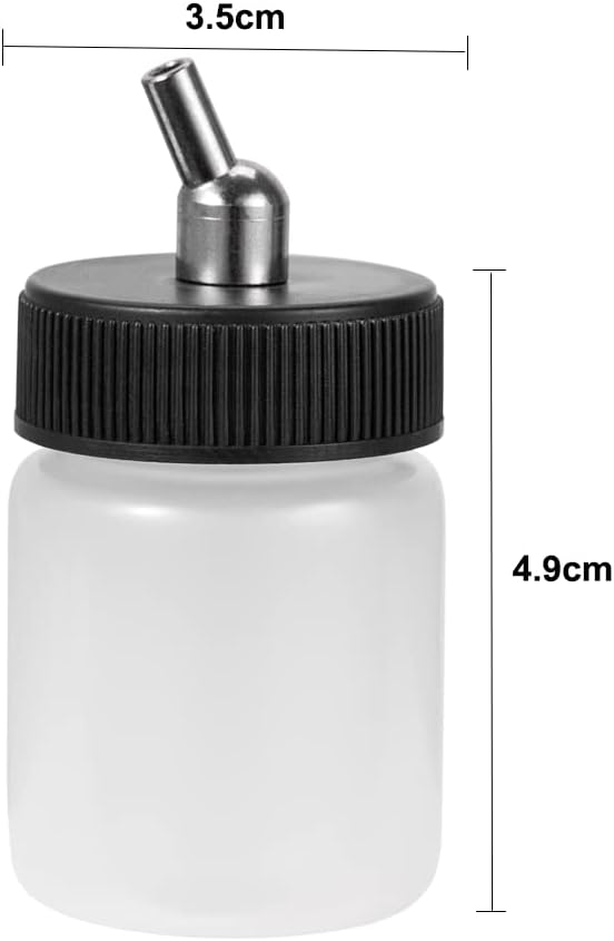 ABEST New 10PCS Dual Action Airbrush Plastic Bottle Jar 22CC / Standard Suction Lid Paint Cup Air Brush Accessories Model Air Tool Box