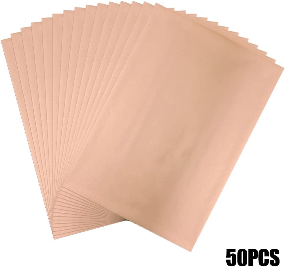 300 Pieces Toner Reactive Foil 6 Assorted Color Foil Paper Sheets for Arts Crafting Foil Plate Card Making Decoration Hot Foil Roll Transfer Foil Sheet for Craft Cardstock DIY Card Invitation Supplies