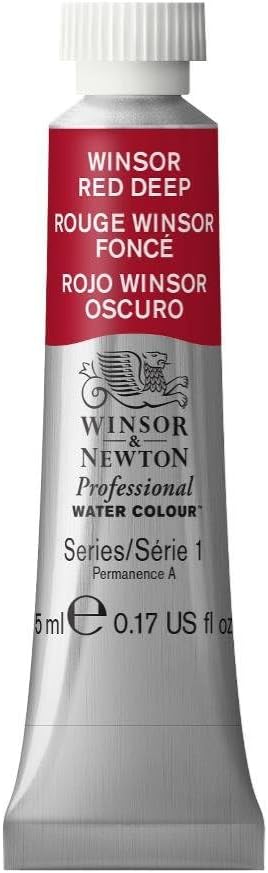 Winsor & Newton Professional Watercolor, 5ml (0.17-oz) Tube, Winsor Red Deep