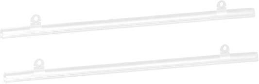 MECCANIXITY PVC Poster Hanger Rail Poster Strip Bar 40cm/16inch Clear with Clips for Poster, Map, 4 Set
