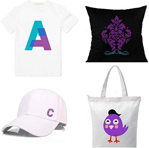 guangyintong Purple Matte HTV Vinyl Roll, 12" x 10ft, Heat Transfer for T-Shirts, All Cutter Machine Compatible, DIY Design, Sports Mesh, Cotton, Polyester, Fade Resistant