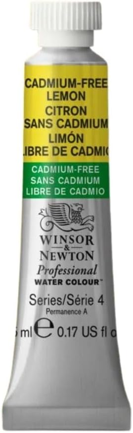 Winsor & Newton Professional Water Colour Paint, Half Pan, Cadmium-Free Lemon