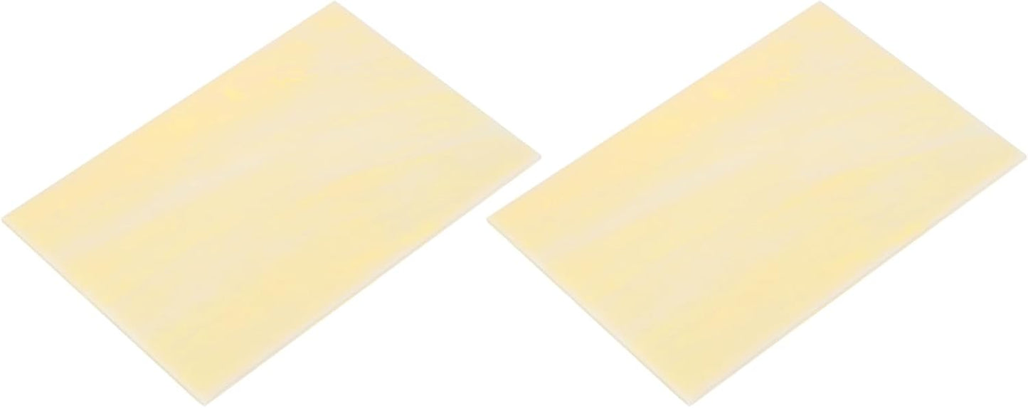 MECCANIXITY 2 Pcs Stained Glass Sheet Mosaic Tile 7.9 Inch x 5.9 Inch Light Brown Stained Glass Sheets for Crafts DIY Art Project