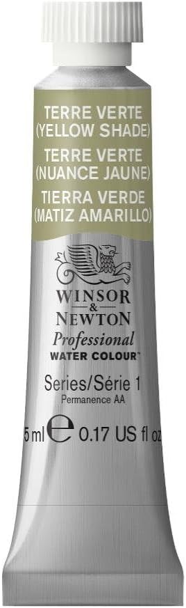 Winsor & Newton Professional Water Colour Paint, 0.17-oz Tube, Terre Verte (Yellow Shade)