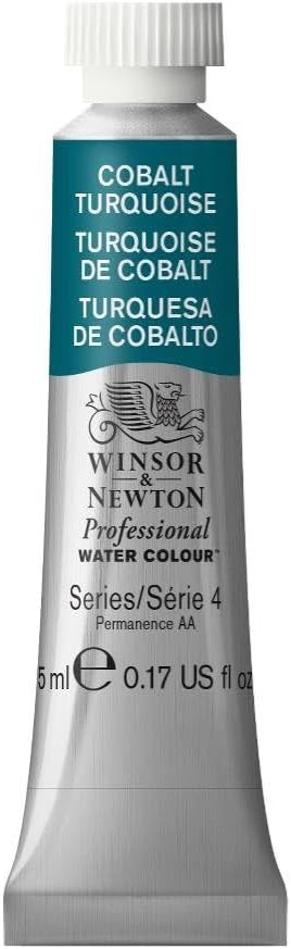 Winsor & Newton Professional Water Colour Paint, 0.17-oz Tube, Cobalt Turquoise