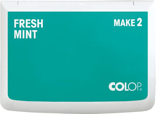 COLOP Make Series, Ink Stamp Pads, with Non-Toxic Premium Ink, Water-Based Acid-Free (Fresh Mint, Make 2-2-3/4" x 4-1/4")