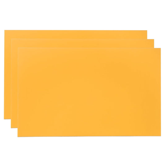 PATIKIL 6x10 Inch Anodized Aluminum Sheet Metal, 3Pcs Laser Plates Engraving Blanks 0.5MM Thin Rectangle for Crafting DIY House Laser Engraving, Yellow
