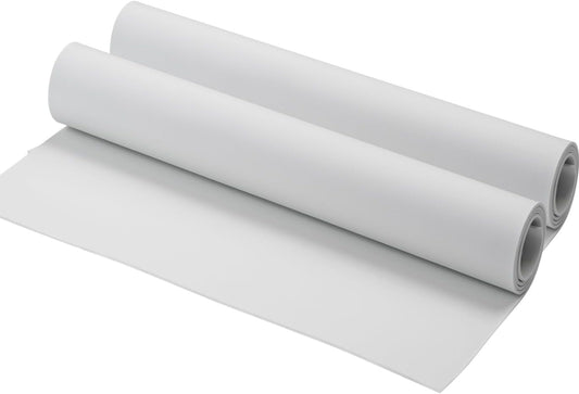 AMZQNART 2Pcs EVA Foam 1mm, Cosplay Foam 16x59 inch White, High Density 90 kg/m³, for Craft Projects Cosplay Costumes, Fake Weapons, Decorations, Christmas, Easter, Thanksgiving, etc.