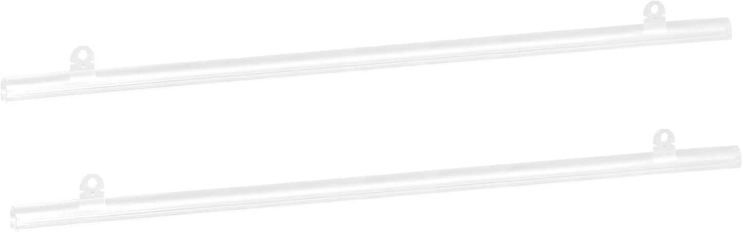MECCANIXITY PVC Poster Hanger Rail Poster Strip Bar 86cm/34inch Clear with Clips for Poster, Map, 4 Set