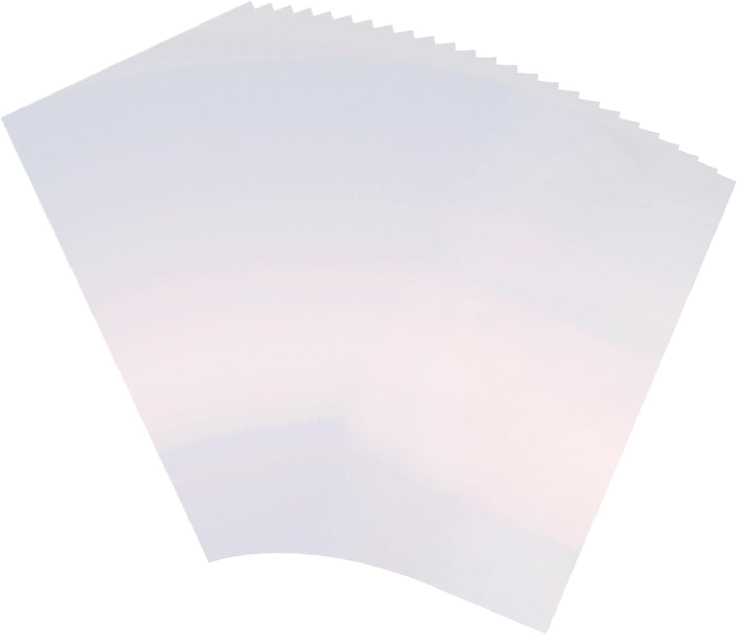 MECCANIXITY 50 Sheets Heat Reactive Foil, 20x29cm Laser Silver Foil Transfer Sheets Toner Reactive Foil Transfer Foil Sheets Hot Foil Stamping Paper for Crafts DIY Cardmaking Album Decoration