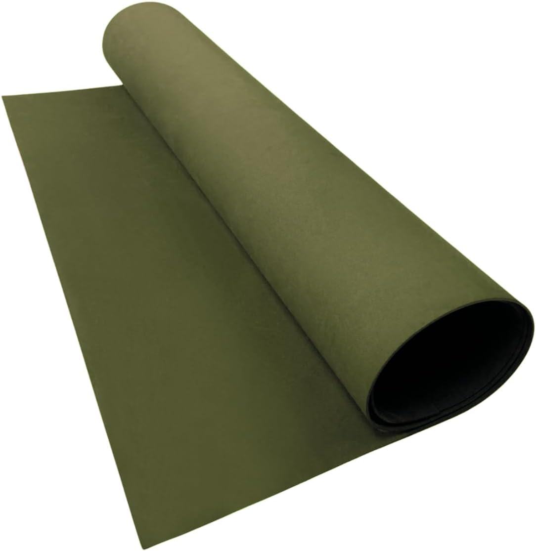 LotusFoam Large 3mm EVA Foam Sheet - 44"x 85" High Density Foam 130 kg/m3 for Cosplay, Costumes, Crafts, Flooring, Outdoor Use - 35 Colors (Olive Green) - Olive Green