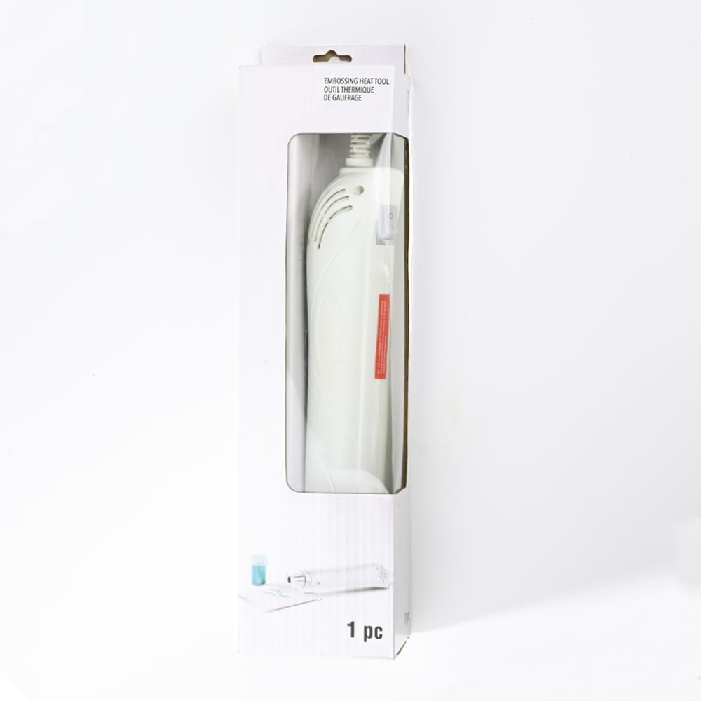 Mini Heat Gun, 300W Fast Heat Hot Air Gun with 6Ft Extra Thickened Cord and Overload Protection for DIY Craft Embossing, Vinyl Wrap, Shrink Tubing/Wrapping, Epoxy Resin, White