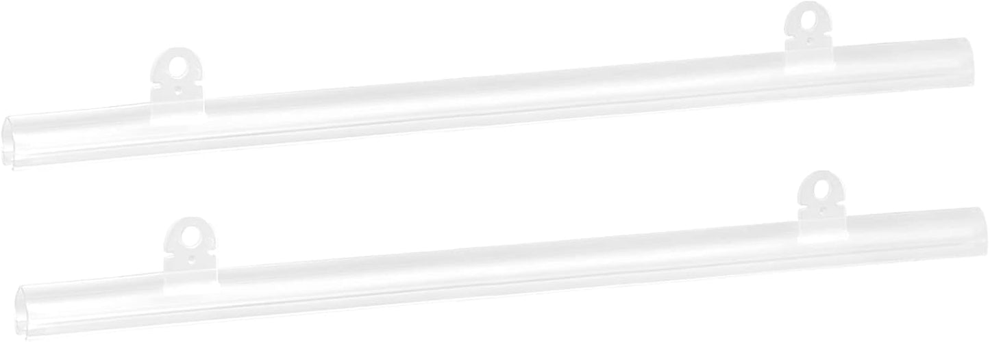MECCANIXITY PVC Poster Hanger Rail Poster Strip Bar 30cm/12inch Clear with Clips for Poster, Map, 4 Set