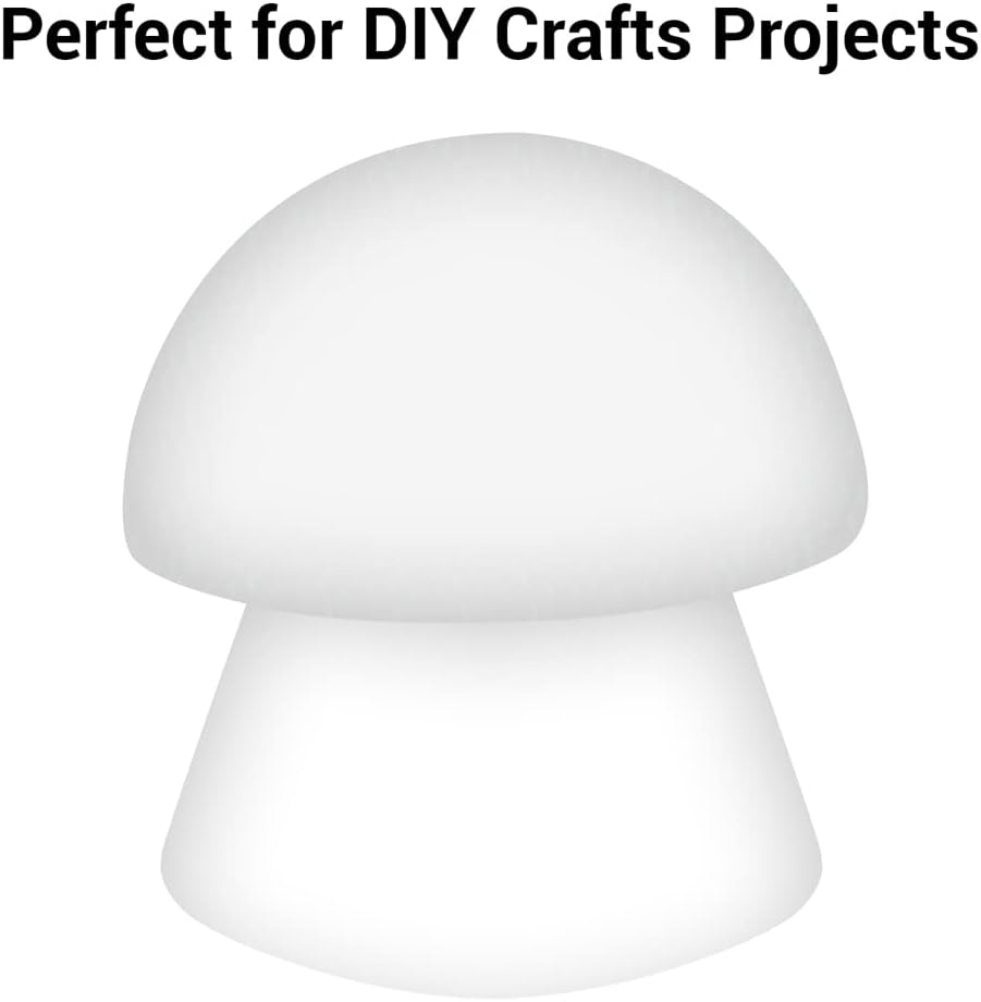 200 Pack Half Foam Balls 0.8 Inch Half Sphere Solid Blank Foam Balls for Art Decoration Polystyrene Hemispherical Small Craft Foam Balls for Easter Sphere Foam Ball for School DIY Projects