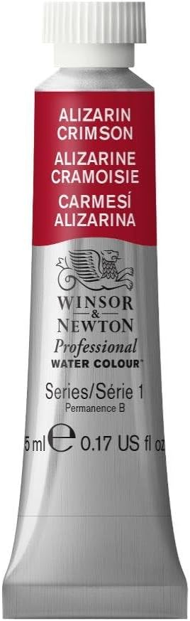 Winsor & Newton Professional Water Colour Paint, 0.17-oz Tube, Alizarin Crimson