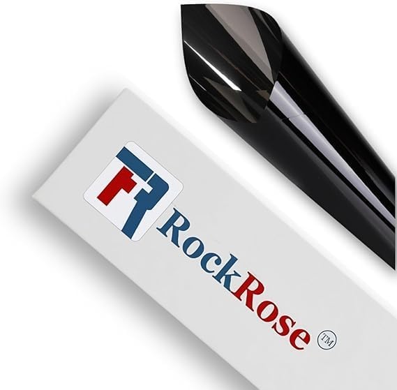 Rockrose Professional Window Tint for Home – One Way Privacy Window Film for Home Offices Heat Blocker Reflective Adhesive Mirror Tint with 99% UV Block – Black-Silver 30in x 100FT