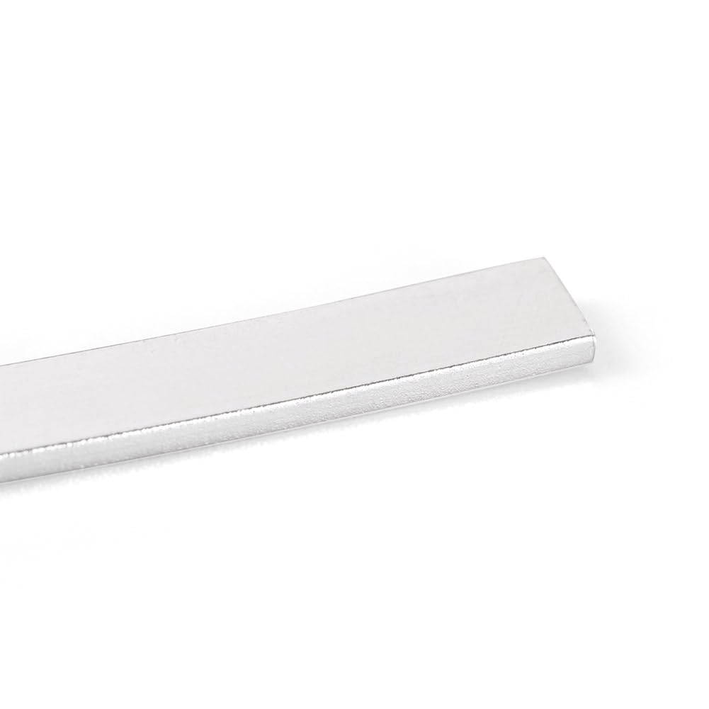 Fashewelry 1pc 4mm Sterling Silver Rectangle Flat Wire 0.3 Feet Bezel Wire Dead Soft Metal Wire with 1pc Cleaning Cloth for Stone Cabochon Rings Bangles Jewelry Making Stamping