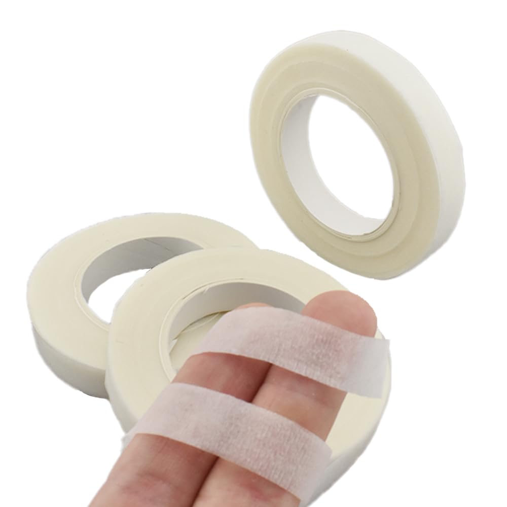 HAHIYO White 3Rolls 0.5Inch Wide Floral Tape - 270Feet/90Yard Total Paper Waterproof Florist Stem Wrap Tape Decorative Tape for Bouquet Stem Wrapping Corsages Flower Arranging Floral Craft