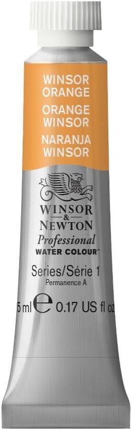 Winsor & Newton, Winsor Orange Professional Water Colour Paint, 5ml, 0.17-oz Tube