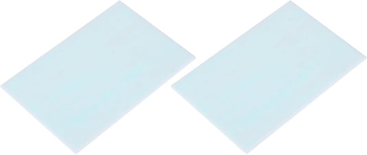 MECCANIXITY 2 Pcs Stained Glass Sheet Mosaic Tile 7.9 Inch x 5.9 Inch Light Blue Stained Glass Sheets for Crafts DIY Art Project