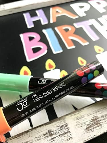 JumpOff Jo – Liquid Chalk Markers – Reversible Chisel and Round Tip – Multi Color (30)