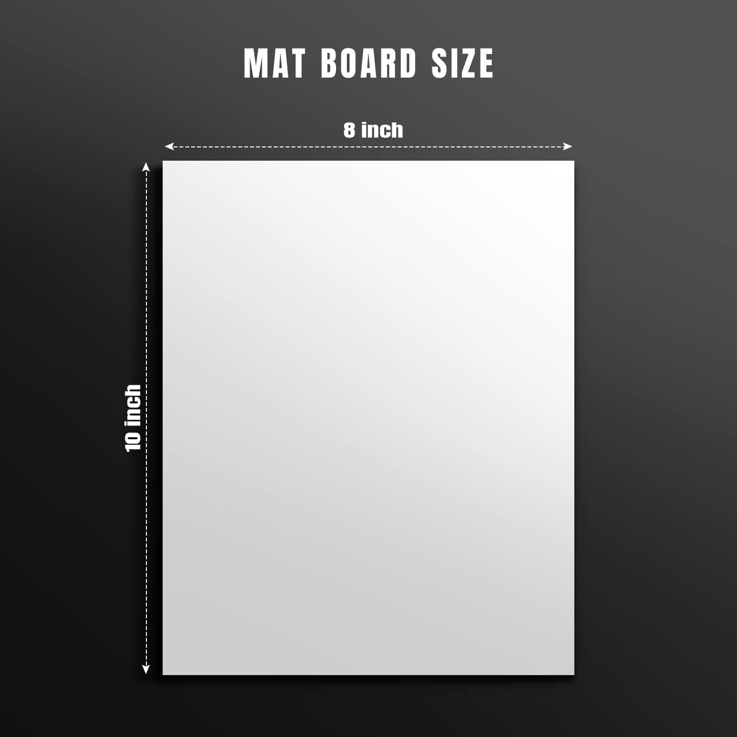 AUEAR, 15 Pack 8x10 Uncut Matte Boards White Photo Mat Board Great for Picture Framing, Print, Artwork