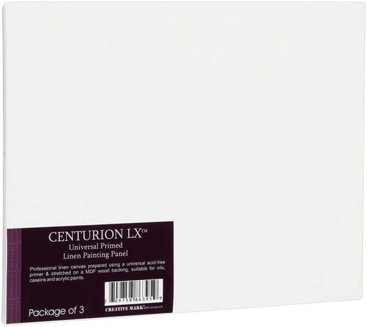Centurion All-Media Primed Linen Panels - 5x7 3 Pack - 11oz Universal Primed Canvas Boards for Painting, Mounted on MDF Wood, Non-Warping, Ideal for Artists, Professionals, and Painters
