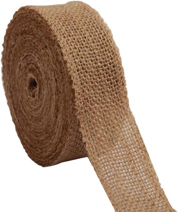 3 Pack- 90 Ft, Burlap Ribbon 2 1/2" x 10 Yards Natural Jute 2.5 Inch 30ft roll (Natural, 2 1/2" X 10Yards) Total 30 Yards