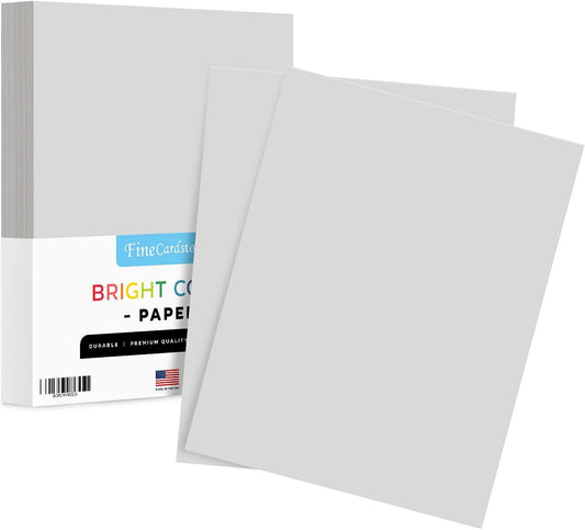 8.5 x 11" Gray Color Paper Smooth, for School, Office & Home Supplies, Holiday Crafting, Arts & Crafts | Acid & Lignin Free | Regular 20lb Paper - 100 Sheets
