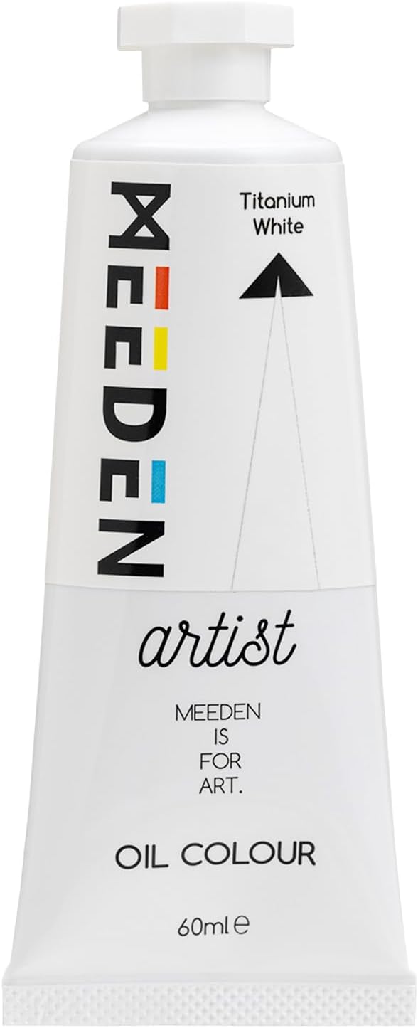 MEEDEN Titanium White Oil Paint - Artist Grade 60ml/2oz Tube - Professional Art Paints for Canvas Painting