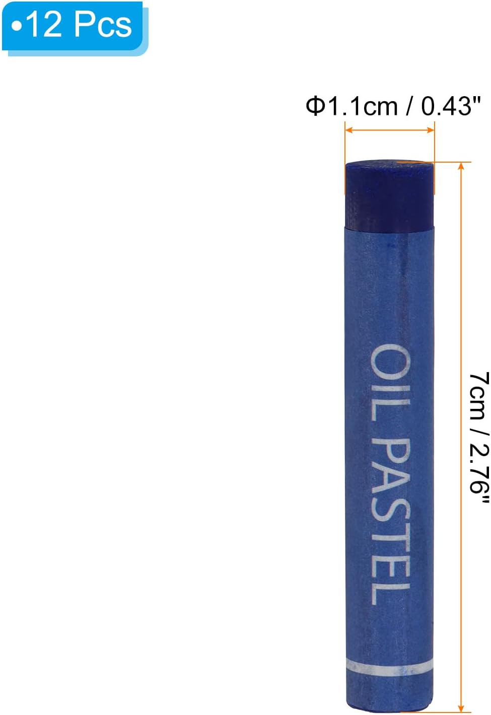 PATIKIL Dark Blue Oil Pastels, 12Pcs Soft Oil Crayons Creamy Pastels Stick Art Supplies for Art Painting Drawing Blending Graffiti for Artists Beginners