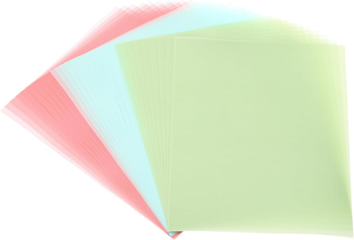 PATIKIL 30 Sheets Vellum Paper 4.25x5.5, Vellum Paper Printable Translucent Paper 100GSM Colored for Invitations Laser InkJet Printing Card Making Crafting Wedding Tracing, Pink Green Blue