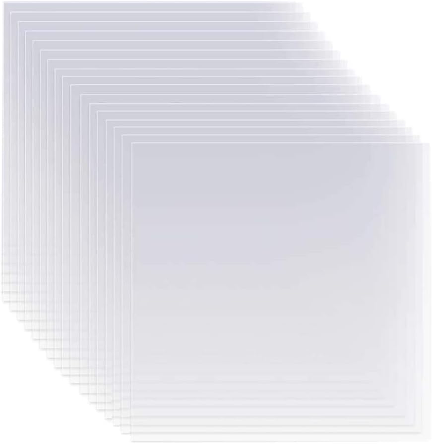 30 Pack 4 Mil Blank Stencil Sheets, 12 x 12inch Clear Mylar Blank Stencils, Reusable Template Material for Make Your Own Stencil