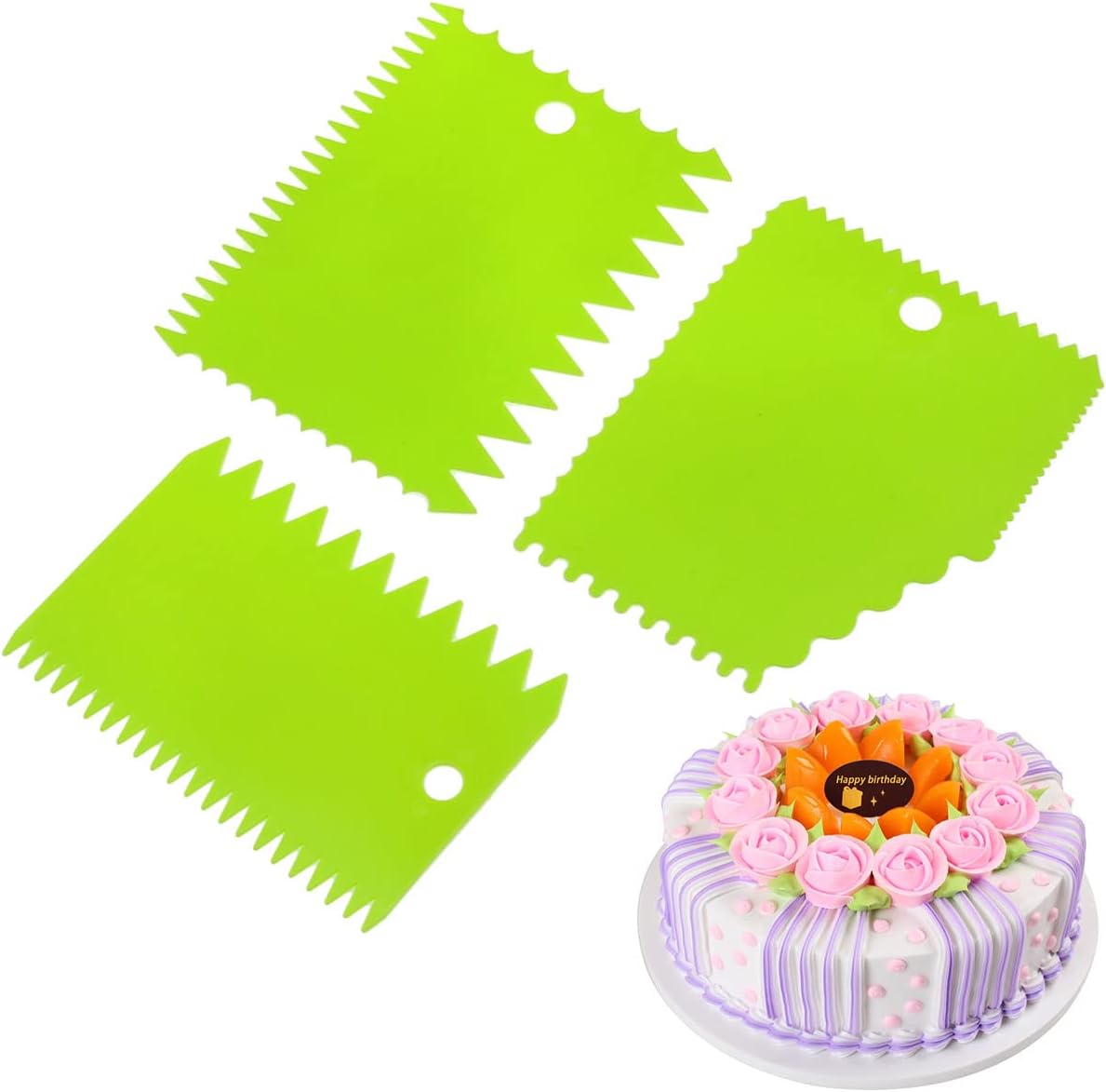 Lovelysp 6 pieces of plastic Clay Scraper, Carving soft clay engraving knife, Clay Scraper,Industrial clay scraper, Engraving tool, Pottery tool(Green)-1 set.