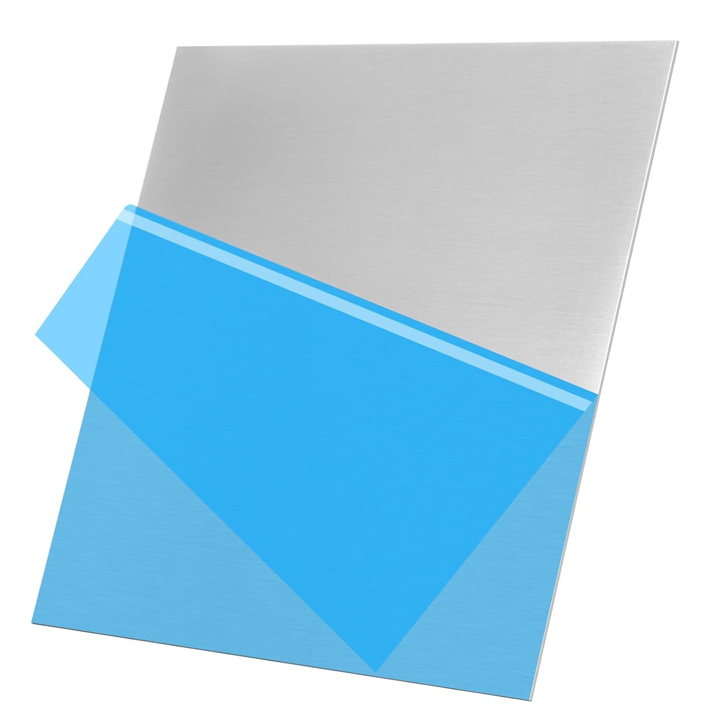 6061 T651 Aluminum Sheet Metal 20 x 20 x 1/8 (0.125”) Inch Flat Plain Aluminum Plate Covered with Protective Film, Heat Treatable Rectangle 3MM Aluminum Metal Plate for Crafting, Industrial