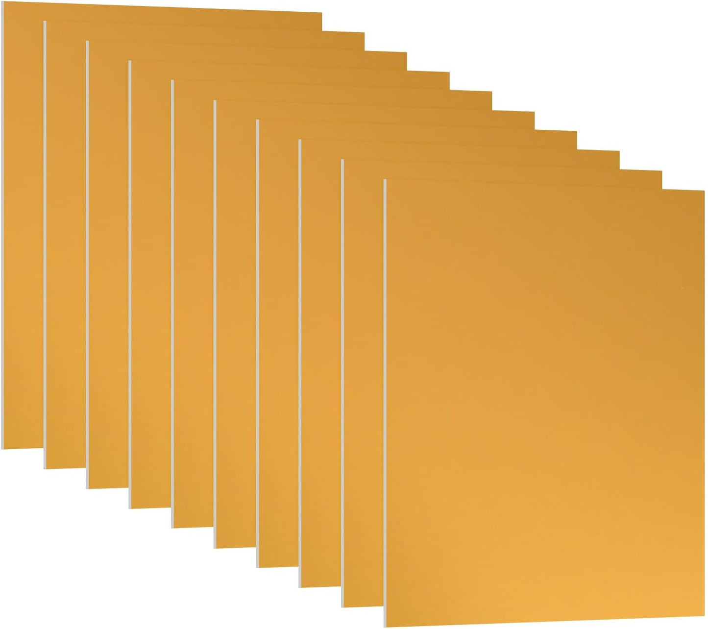 PATIKIL 3.3x2.1x1/32inch Anodized Aluminum Sheet, 10Pcs Metal Rectangle Aluminum Plate 0.8mm Thick Engraving Blanks for Laser Engraving DIY Decorative Crafting Home Decoration, Yellow