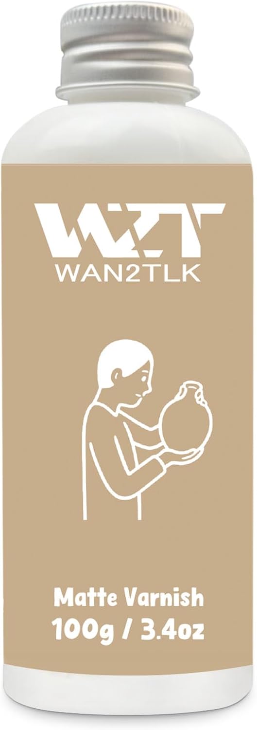 Air Dry Clay Glaze 100ml, Matte Varnish for Air Drying Clay - Clear Matte Finish for Pottery/Sculptures/DIY Craft - Waterproof Acrylic Coating