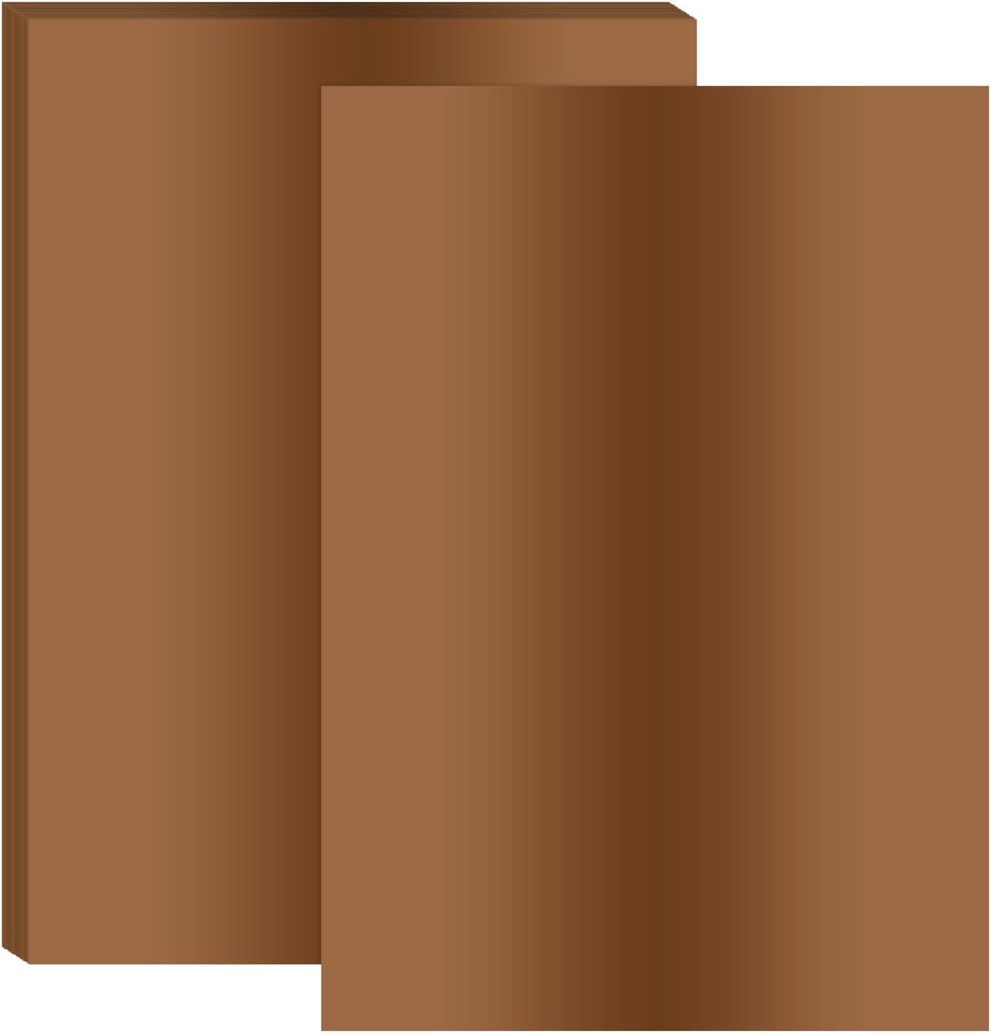 PATIKIL 11.7x8.3" Hot Stamping Foil Paper Sheet, 20 Sheets A4 Heat Transfer Hot Stamping Paper Foil for Leather DIY Logo Decor Craft Gift Package Scrapbook Card, Brown