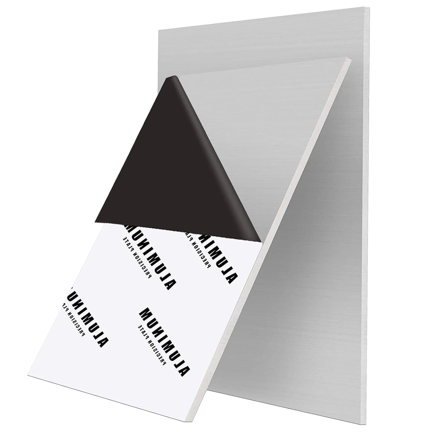 2Pack Aluminum Sheet & Plates 8 x 12 x 1/8 Inch, 6061 Heavy Duty Aluminum Sheets with Protective Film, 3MM Thick Flat Plain Panel Plate Metal Sheet Plate for Crafting Structural Framing Base Plate