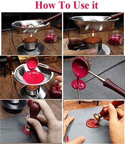 Vintage Santa Claus Monogram Sealing Wax Seal Stamp Rose Gold Metal Handle Kit Custom Invitation Embellishment Christmas Gift Wrap Package Custom Logo Word Wax Seal Stamp Set