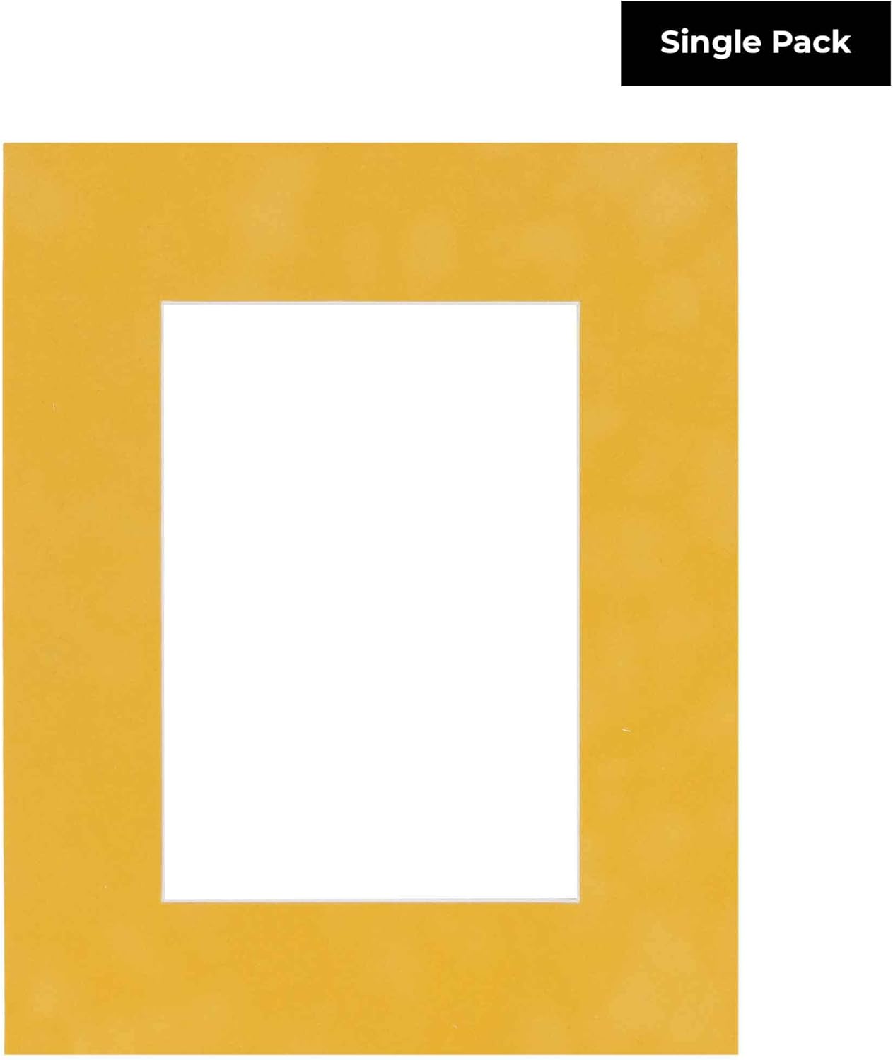 8x10 Mat Bevel Cut for 5x8 Photos - Acid Free Sunrise Yellow Suede Precut Matboard - For Pictures, Photos, Framing - 4-ply Thickness