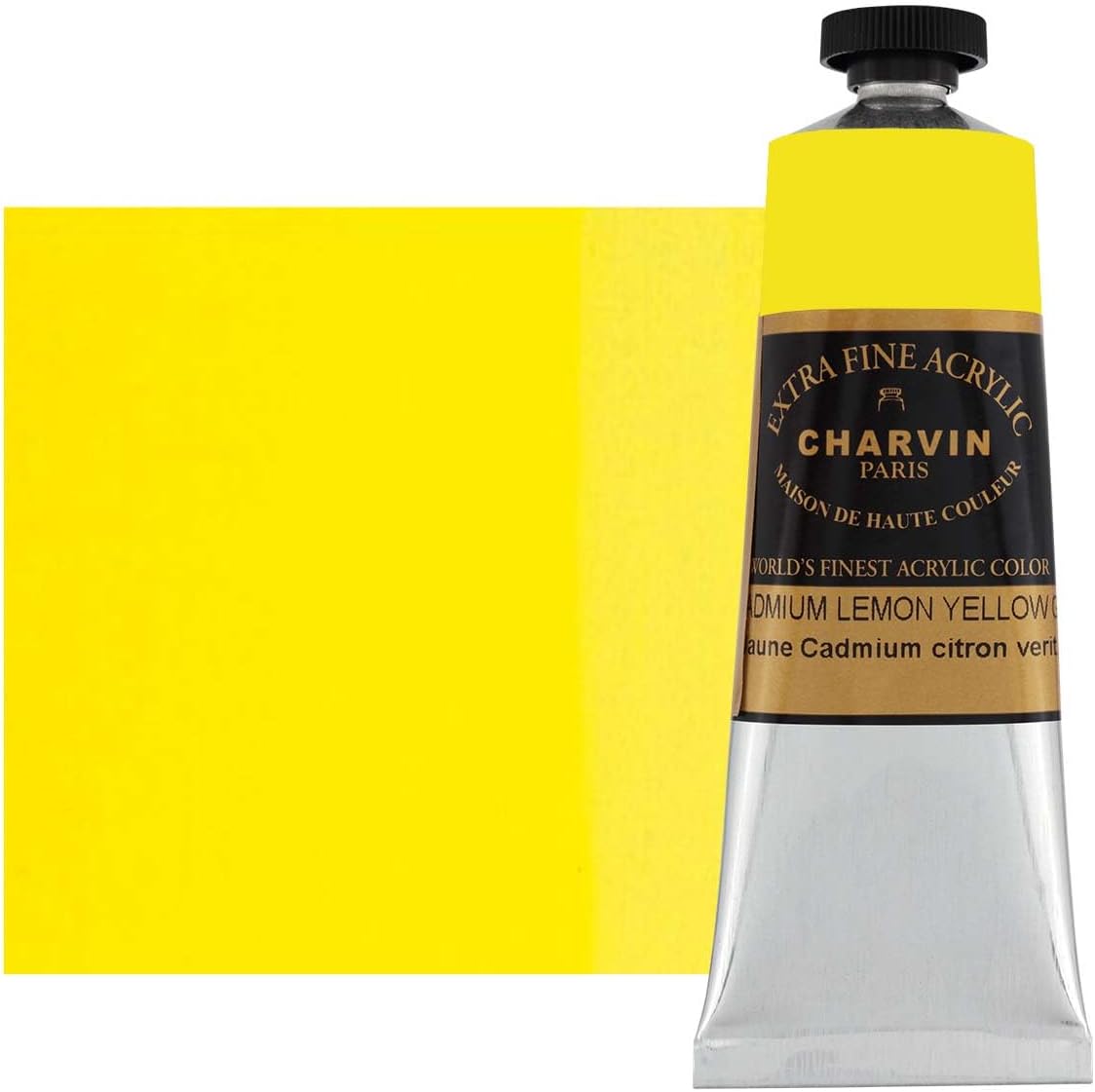 Charvin Extra Fine Professional Artist Acrylic Paint Colors, Nature Themed Hues, 150ml Cadmium Lemon Yellow Genuine