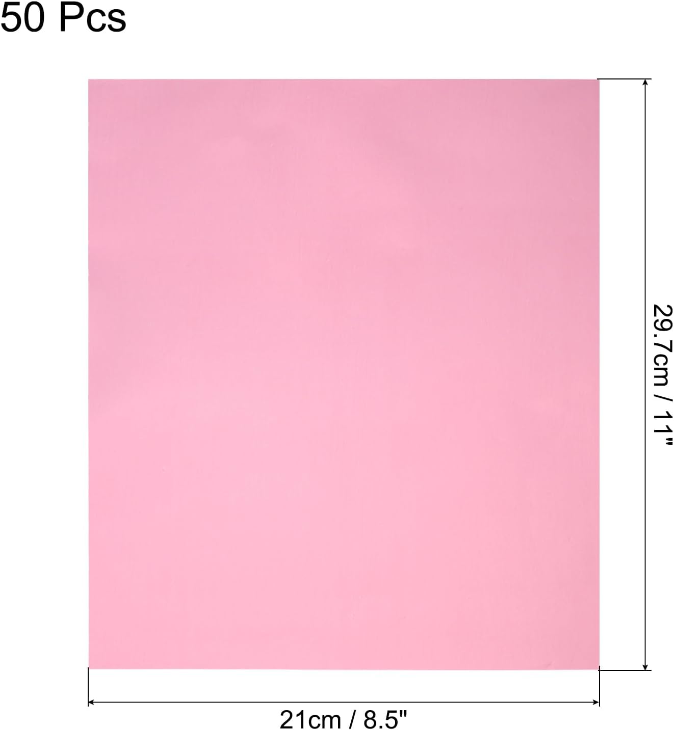 MECCANIXITY 50 Pack Toner Reactive Foil ,Deco Foil Transfer Sheets 8.5"x11" A4 Hot Foil Paper for Laser Printer Scrapbooking Heat Transfer DIY Craft,Pink