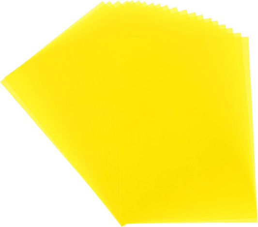 MECCANIXITY Colored Vellum Paper, 20 Sheet Lemon Yellow Transparency 11.7 x 8.2 Printable Vellum Paper, Translucent Vellum Sheets for Printing Wedding Invitations, Ink Jet Laser Printer